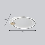 Nordic Style Led Ceiling Mount Light Fixture - Big O Flush Lighting For Bedrooms With Acrylic