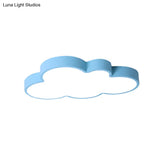 Nordic Style Macaron Colored Cloud Child Flush Mount Light For Bedroom