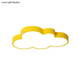 Nordic Style Macaron Colored Cloud Child Flush Mount Light For Bedroom