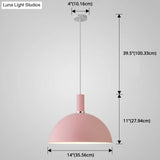 Nordic Style Metal Hemisphere Pendant Light For Restaurants - 1-Light Ceiling Lamp