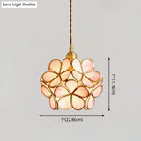 Nordic Style Metallic Pendant Ceiling Light - 1 Flower Hanging Down Lighting For Restaurants