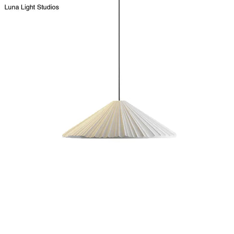 Nordic Style Ribbed Cone Pendant Light - White/Pink/Blue 1 Multiple Sizes Living Room Hanging Lamp