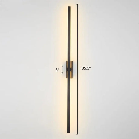 Nordic Style Rotatable Led Wall Lamp For Living Room - Modern Aluminum Light Fixture Black / 35.5 A