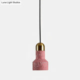 Nordic Style Terrazzo Mini Spotlight Pendant Lighting For Dining Room - 1 Bulb Fixture