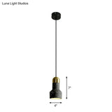 Nordic Style Terrazzo Mini Spotlight Pendant Lighting For Dining Room - 1 Bulb Fixture
