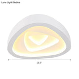 Nordic Style Triangle Ceiling Light - Acrylic White Led With Remote Control Dimming (16.5’ Or