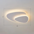 Nordic Style Triangular Led Ceiling Light With Metal Flush Fixture For Bedrooms White / 16’ Warm