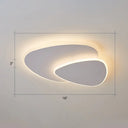 Nordic Style Triangular Led Ceiling Light With Metal Flush Fixture For Bedrooms White / 16’ Warm