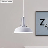 Nordic Stylish Black/Blue Barn Shade Pendant Light - Metallic Finish Ideal For Living Rooms