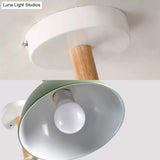 Nordic Stylish Chandelier With Domed Metal Shade - 6 Heads Office Hanging Lamp