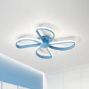 Nordic Stylish Led Ceiling Lamp - Blossom Shape Ideal For Kid’s Bedroom Blue / Warm