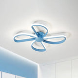 Nordic Stylish Led Ceiling Lamp - Blossom Shape Ideal For Kid’s Bedroom Blue / Warm