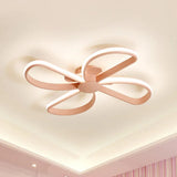 Nordic Stylish Led Ceiling Lamp - Blossom Shape Ideal For Kid’s Bedroom Pink / Warm