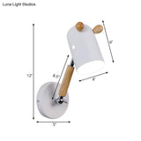 Nordic Stylish Metal Trojan Wall Sconce - 1-Light Light For Dining Room