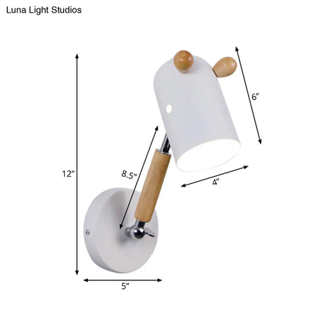 Nordic Stylish Metal Trojan Wall Sconce - 1-Light Light For Dining Room