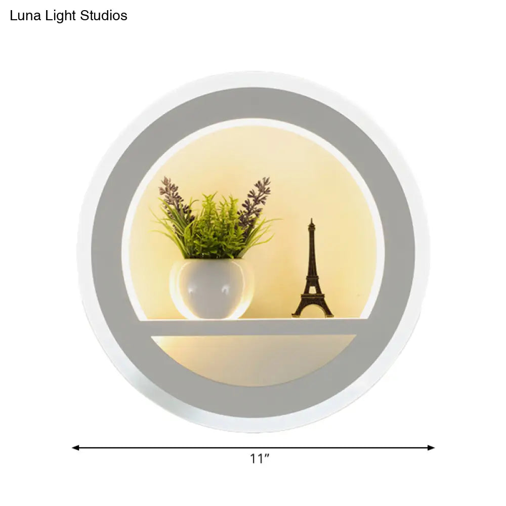 Nordic Stylish White Acrylic Wall Sconce For Living Room Restaurants
