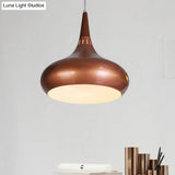 Nordic Teardrop Pendant Lighting - 8’/11’/12’W Metal 1 Light Black/White/Pink