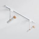 Nordic Tubular Spotlight With Wood Cap - Semi Flush Mount For Living Room Track Lighting 2 / White