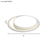 Nordic White Acrylic Round Flush Mount Ceiling Light Led For Bedroom Warm/White 16’/19.5’/23.5’ Dia.