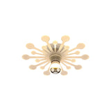 Nordic White Dandelion Led Semi Flush Ceiling Light With Acrylic Shade