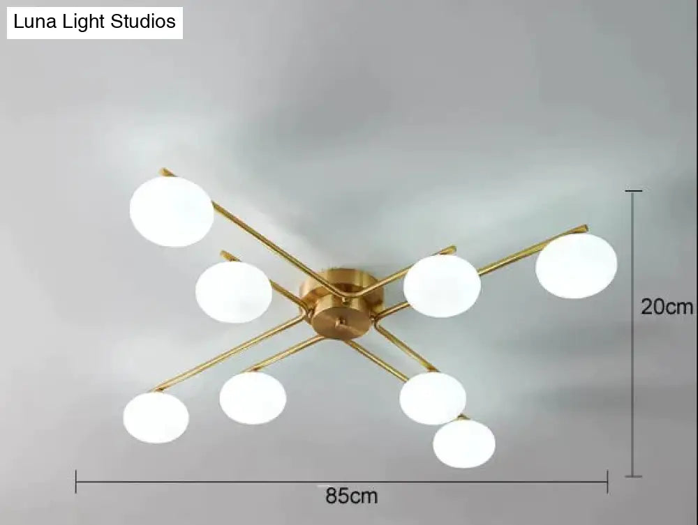 Nordic Wind Pentagon Living Room Bedroom Lamp Copper Ceiling