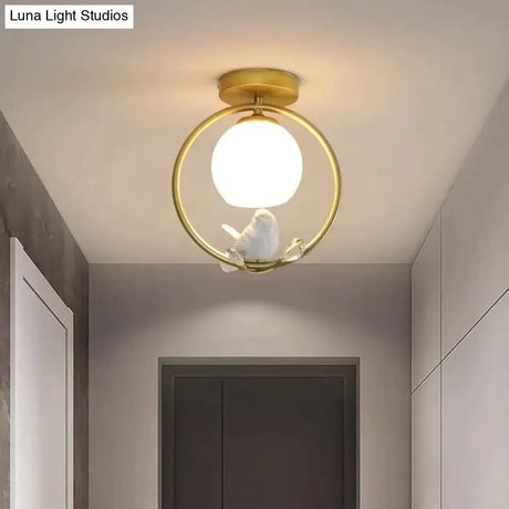 Northern Europe Led Corridor Bird Ceiling Lamp