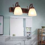 Opal Glass Copper Dome Sconce - Traditional Bathroom Vanity Light (1/2/3 Lights) 2 /