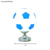 Opal Glass Football Table Light - Stylish 1-Head Sport Reading For Study Room
