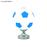 Opal Glass Football Table Light - Stylish 1-Head Sport Reading For Study Room
