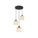 Opal Glass Modern Cylinder Pendant Light With Black Canopy For Stairs 3 / White A