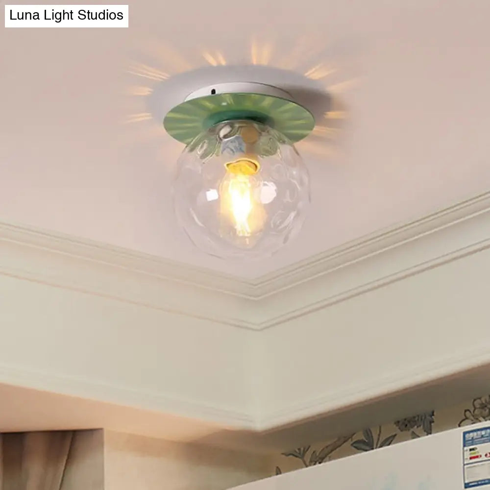 Opal Glass Modern Flushmount Ceiling Lamp With Multi-Color Canopy