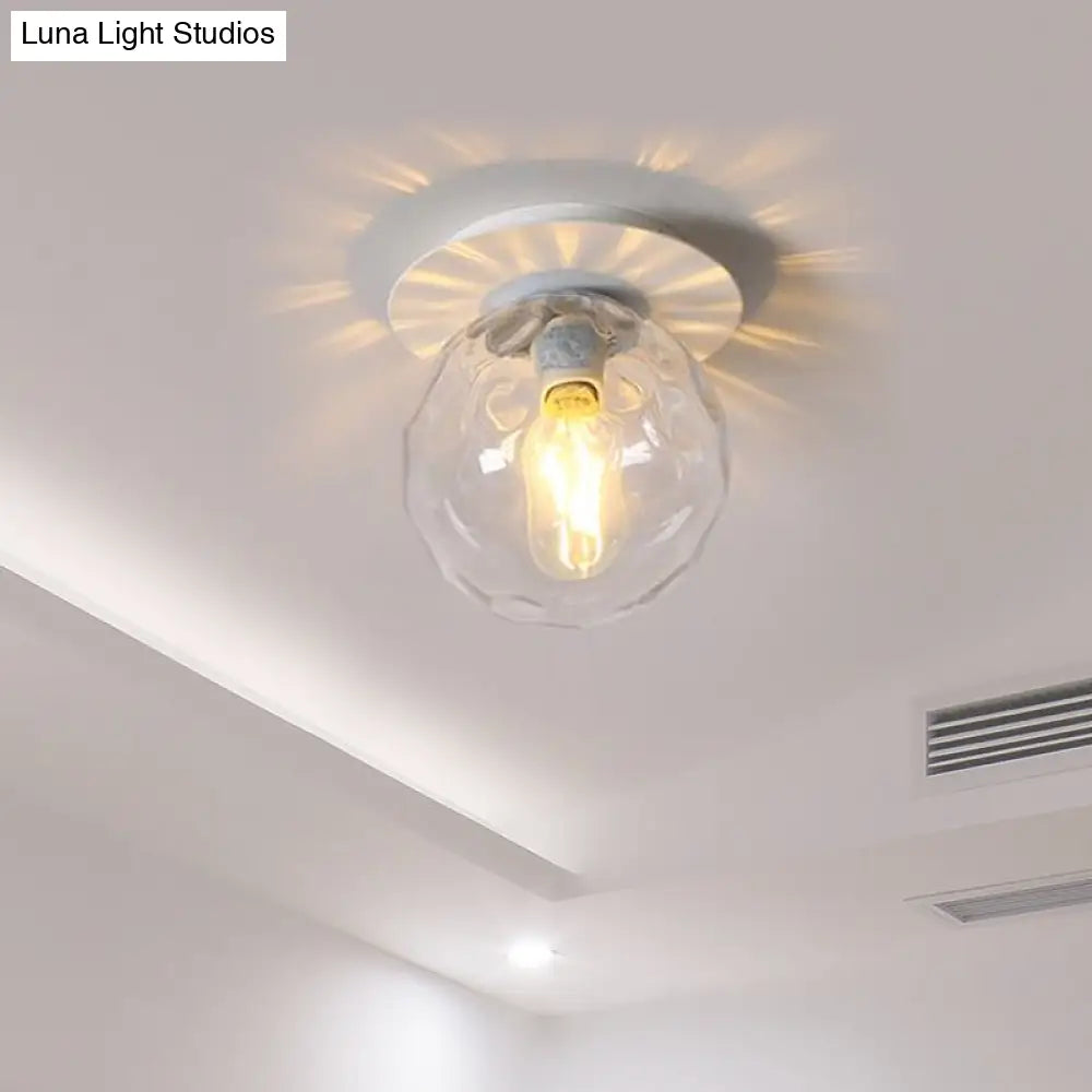 Opal Glass Modern Flushmount Ceiling Lamp With Multi-Color Canopy