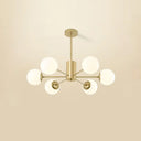 Opal Glass Radial Chandelier - Postmodern Pendant Light For Living Room 6 / Gold