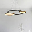 Orbit Metal Led Chandelier - Modern Golden Hanging Light With Adjustable Cord Gold