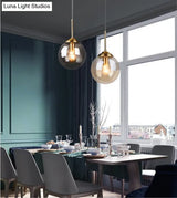 Oval Glass Minimalist Pendant Light - 6 Diameter Suspension Lamp For Coffee Shops With 47 Hanging