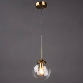 Oval Glass Minimalist Pendant Light - 6 Diameter Suspension Lamp For Coffee Shops With 47 Hanging