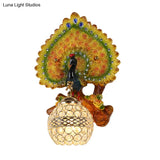 Peacock Inspired Classic Wall Sconce With Clear K9 Crystal Yellow/Gold Finish