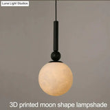 Pendant Lights 3D Lunar Lampshade Lamp Fixtures Luminaria Living Room Bar Bedroom Postmodern Pendant Lighting Lustre