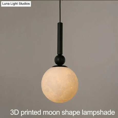 Pendant Lights 3D Lunar Lampshade Lamp Fixtures Luminaria Living Room Bar Bedroom Postmodern Pendant Lighting Lustre
