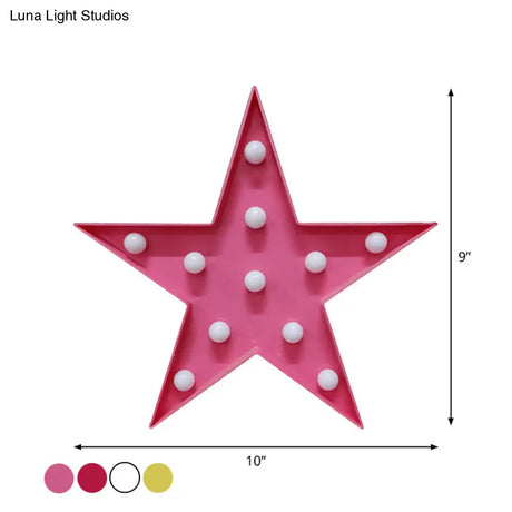Pentagram Led Night Lamp: Simplistic Lighting For Girls Bedroom