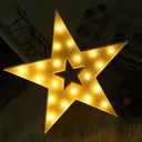 Pentastar Night Stand Lamp: Plastic Led Bedroom Lighting With Stylish Hollow-Out Design White