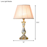 Pink Urn Night Lamp With Minimalist Design Crystal Table Lighting For Living Room