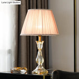 Pink Urn Night Lamp With Minimalist Design Crystal Table Lighting For Living Room