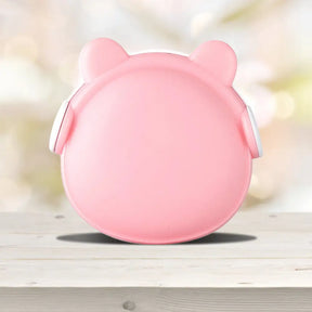 Plastic Wall Nightlight - Cartoon Bear Design With Light Sensor And Led Pink/Blue/White Pink