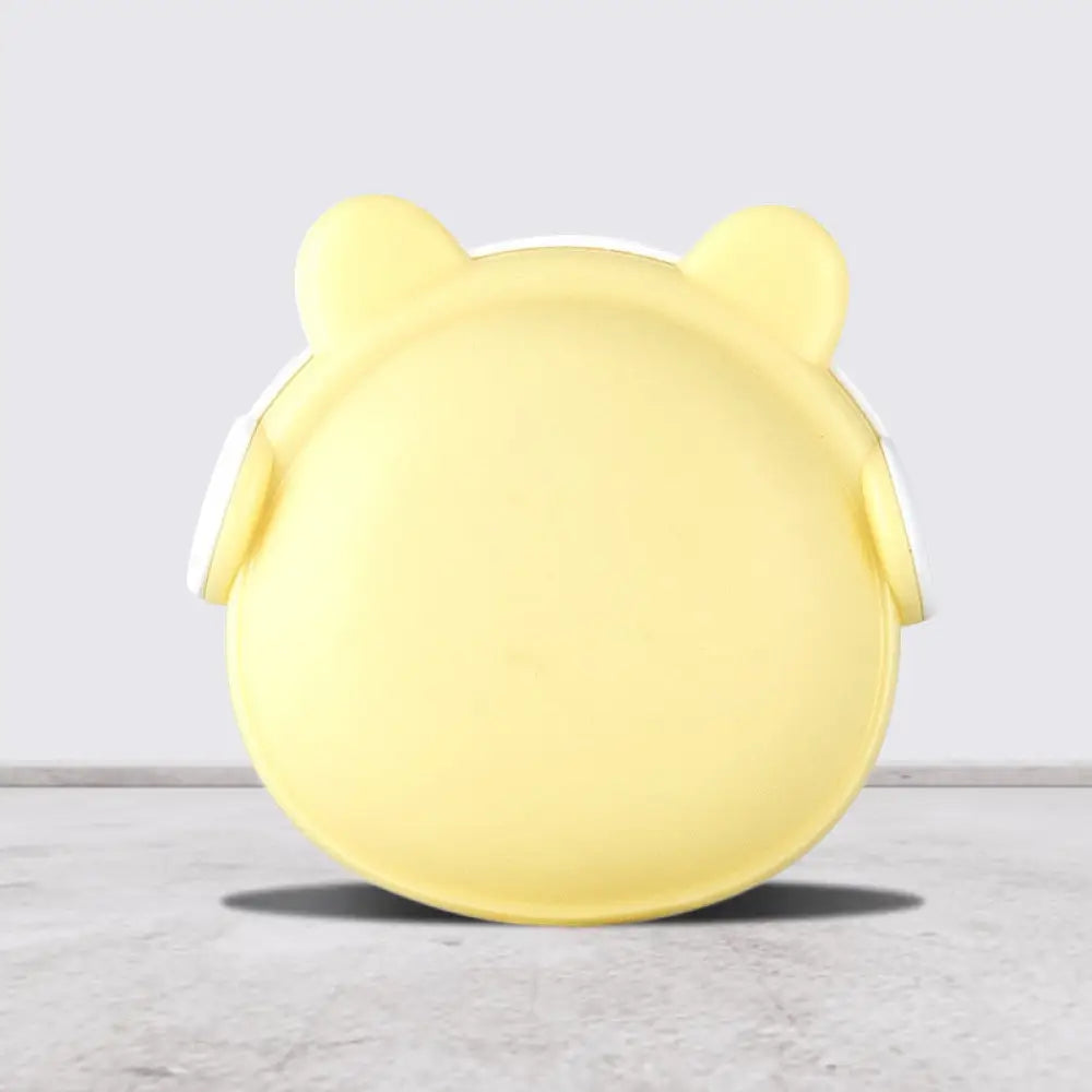 Plastic Wall Nightlight - Cartoon Bear Design With Light Sensor And Led Pink/Blue/White Yellow