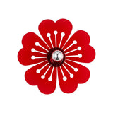 Plum Blossom Wall Light: Modern Acrylic Sconce Lamp For Girls Bedroom & Kindergarten Red