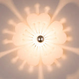 Plum Blossom Wall Light: Modern Acrylic Sconce Lamp For Girls Bedroom & Kindergarten White