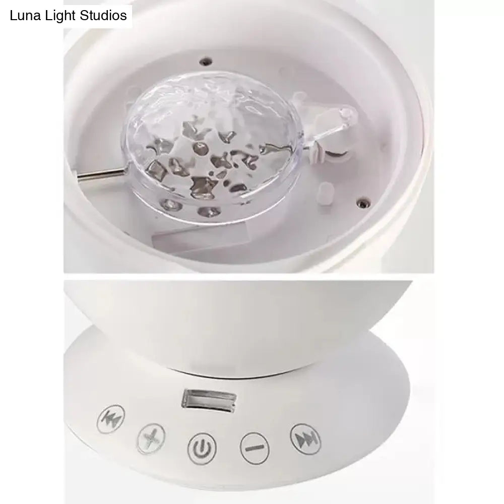 Portable Romantic Bowl Party Light With Projector And Plastic Design