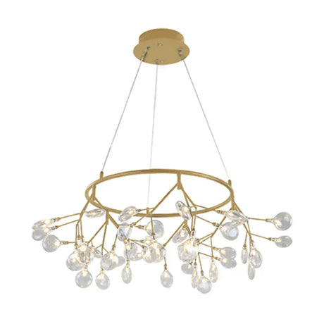 Post-Modern Glass Chandelier Light For Dining Room With Led Ceiling Lighting - Branched Firefly