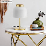 Post-Modern Metal Nightstand Lamp With White/Blue 1 Bulb For Dining Room